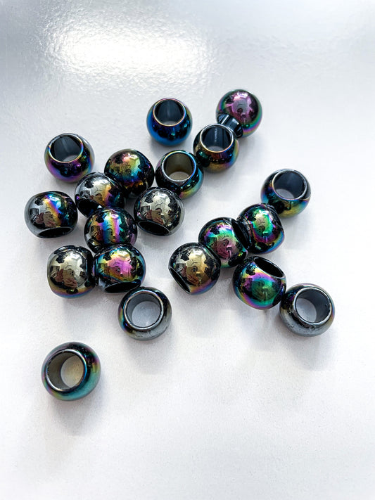 Black rainbow beads