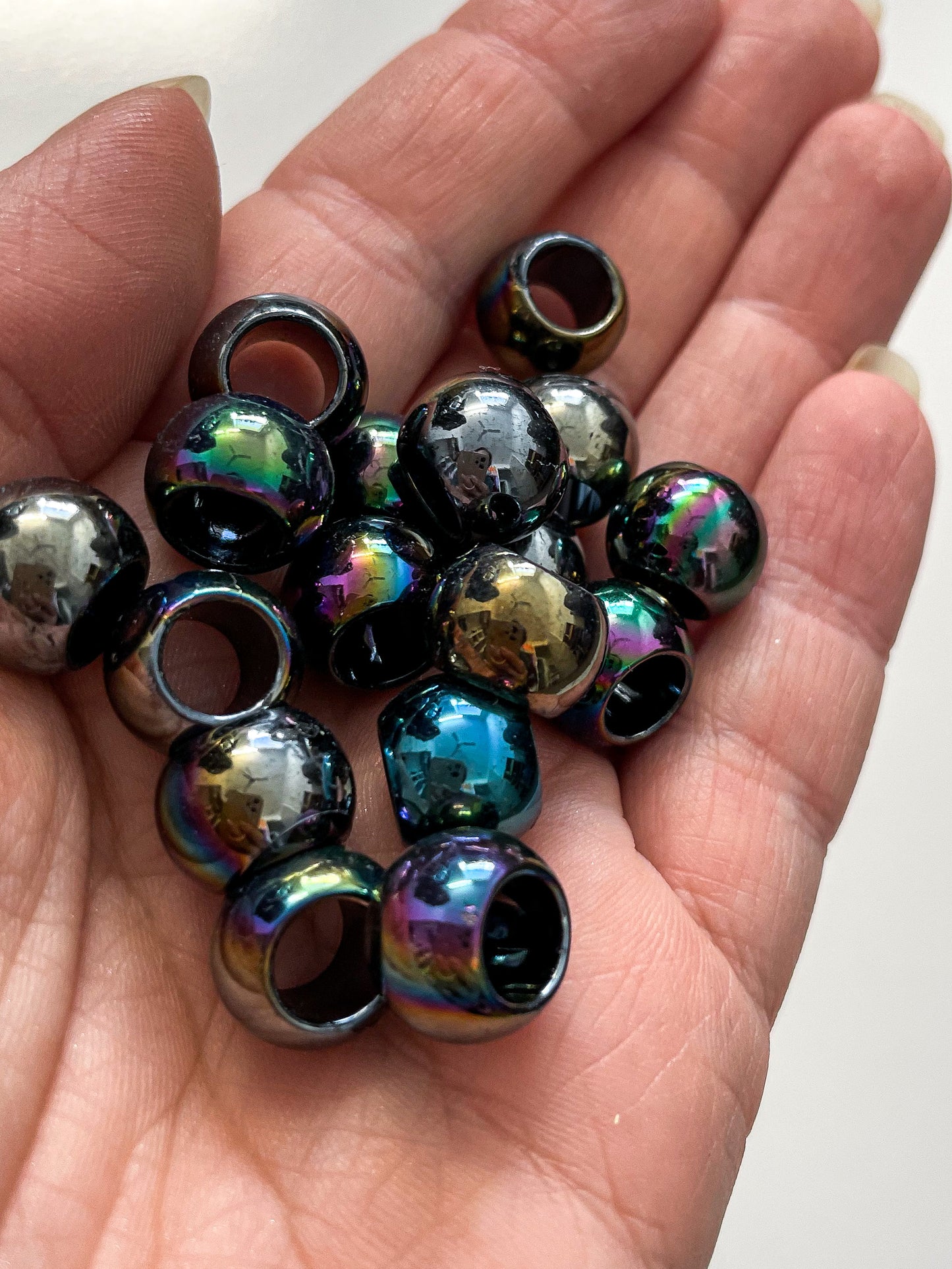 Black rainbow beads