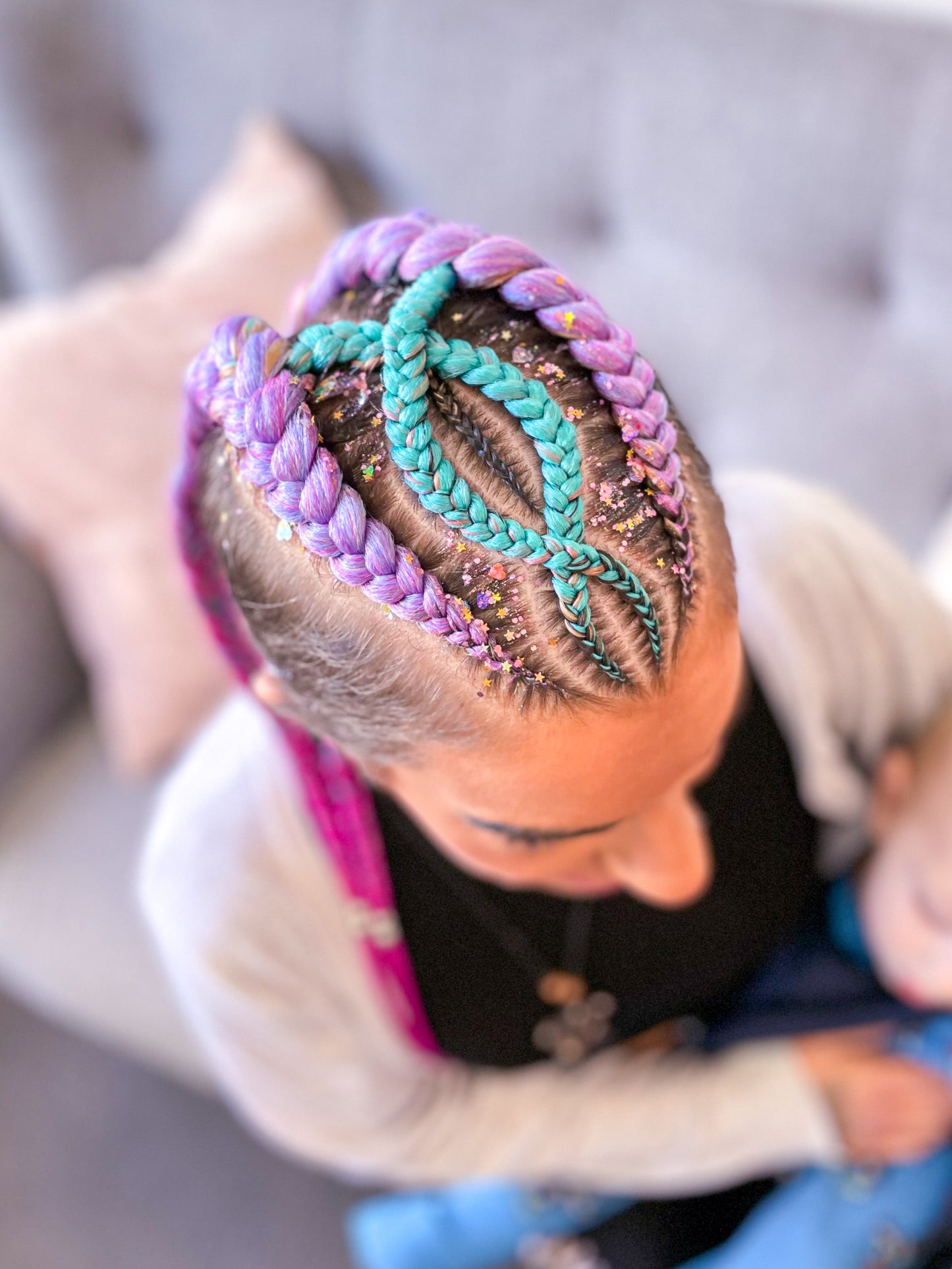 TEAL Braiding hair extensions