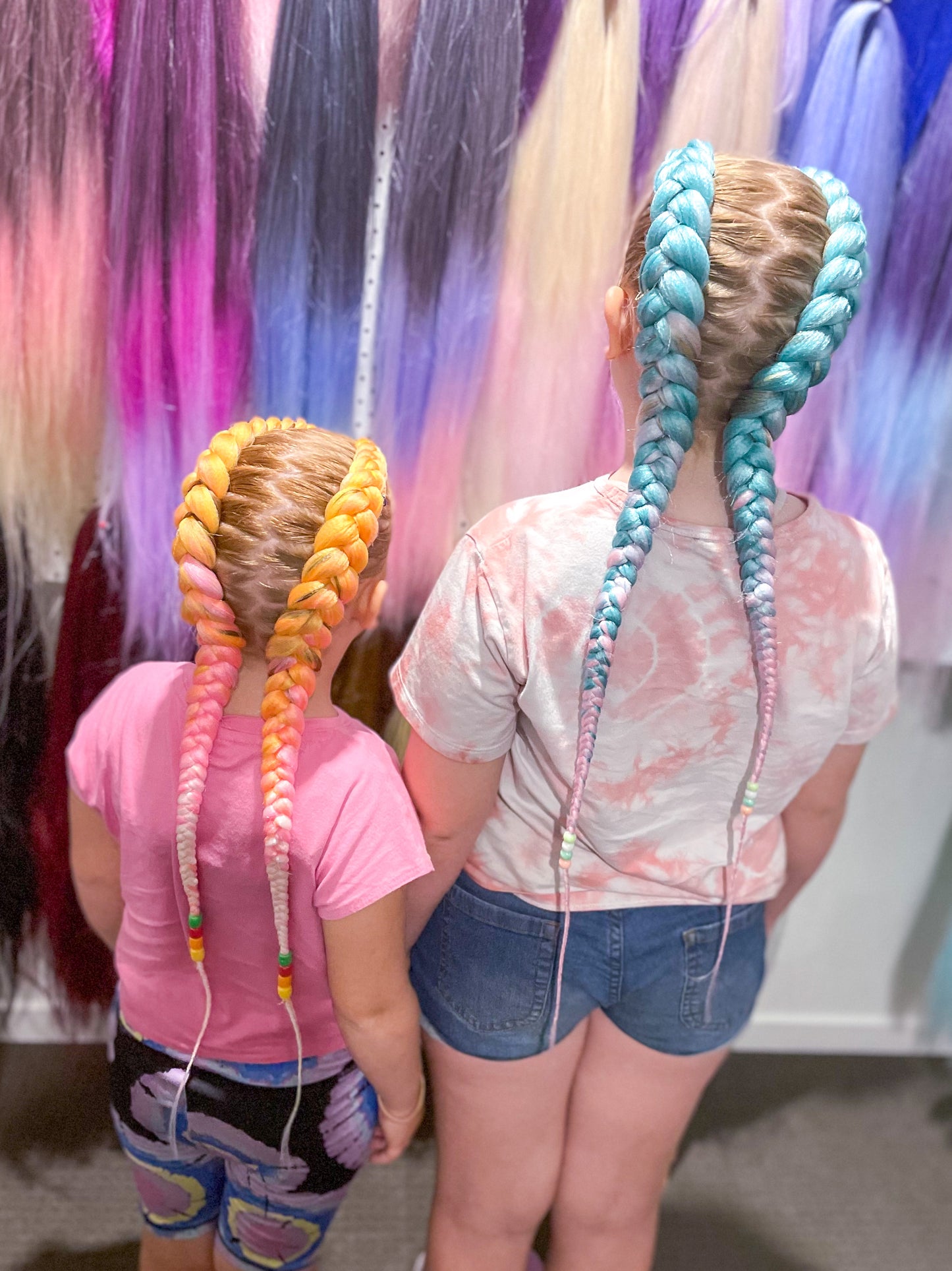TEAL PINK OMBRÉ Braiding hair extensions