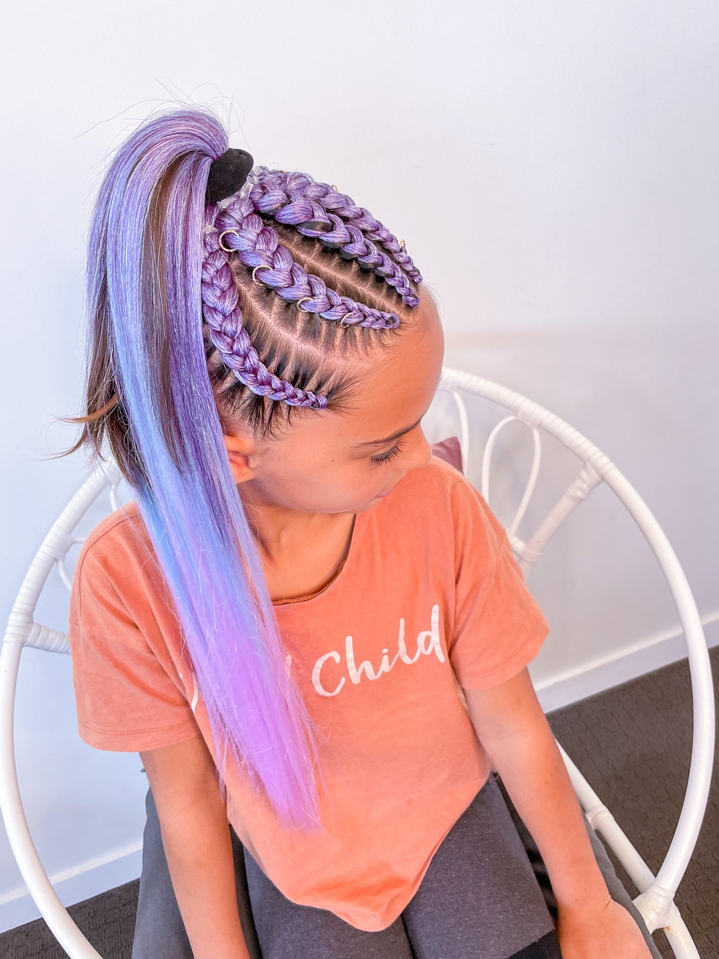 PURPLE AQUA OMBRÉ Braiding hair extensions