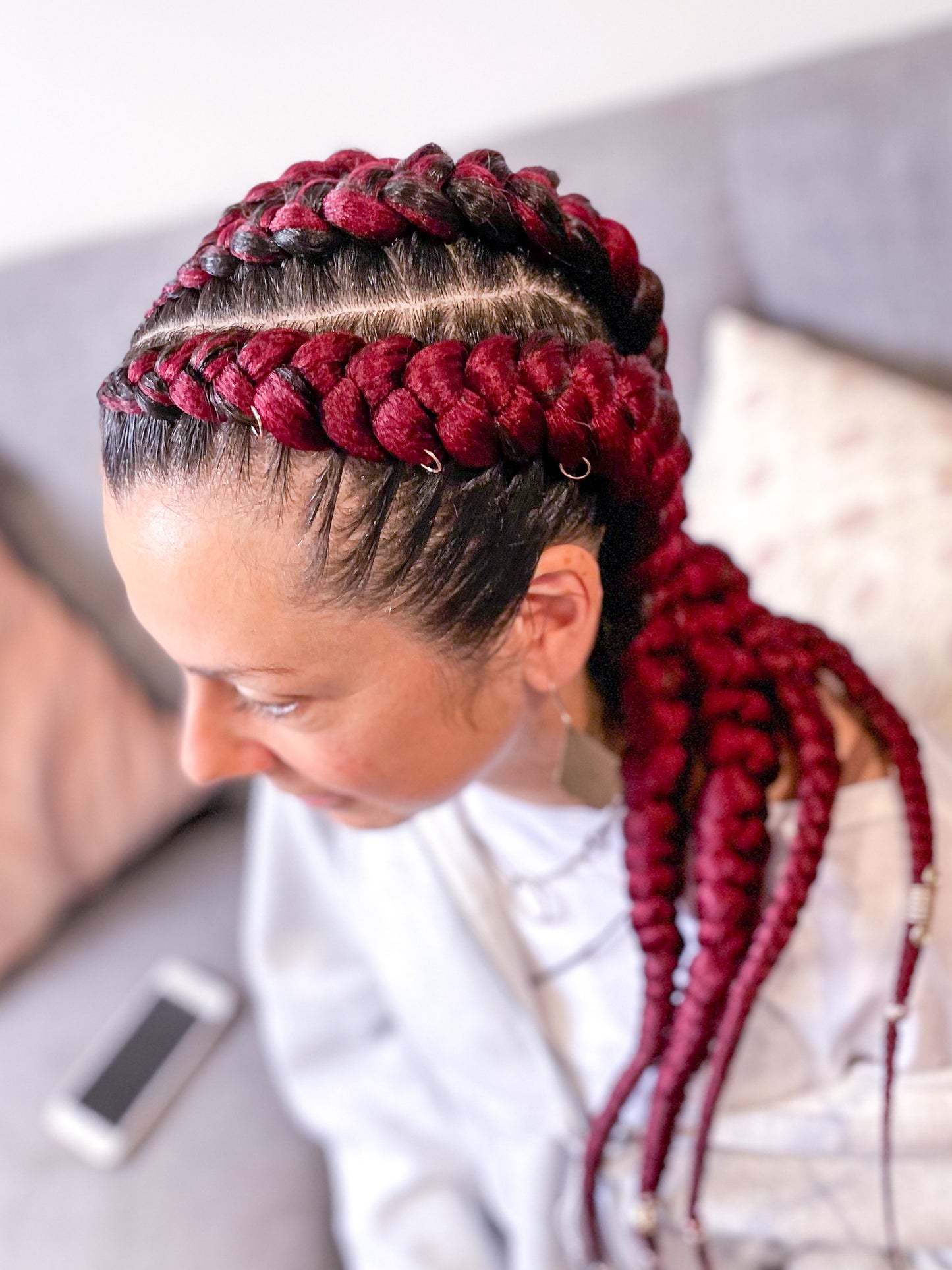 BURGUNDY #39j Braiding hair extensions