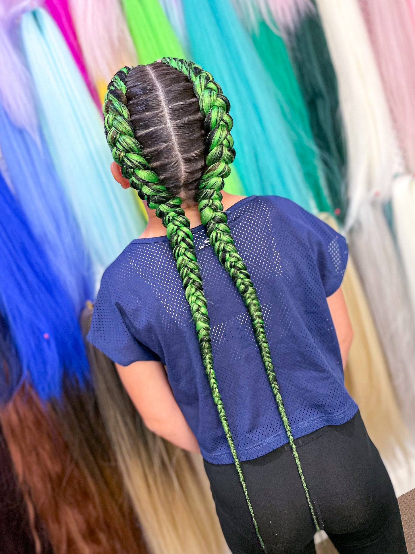 BRIGHT GREEN Braiding hair extensions
