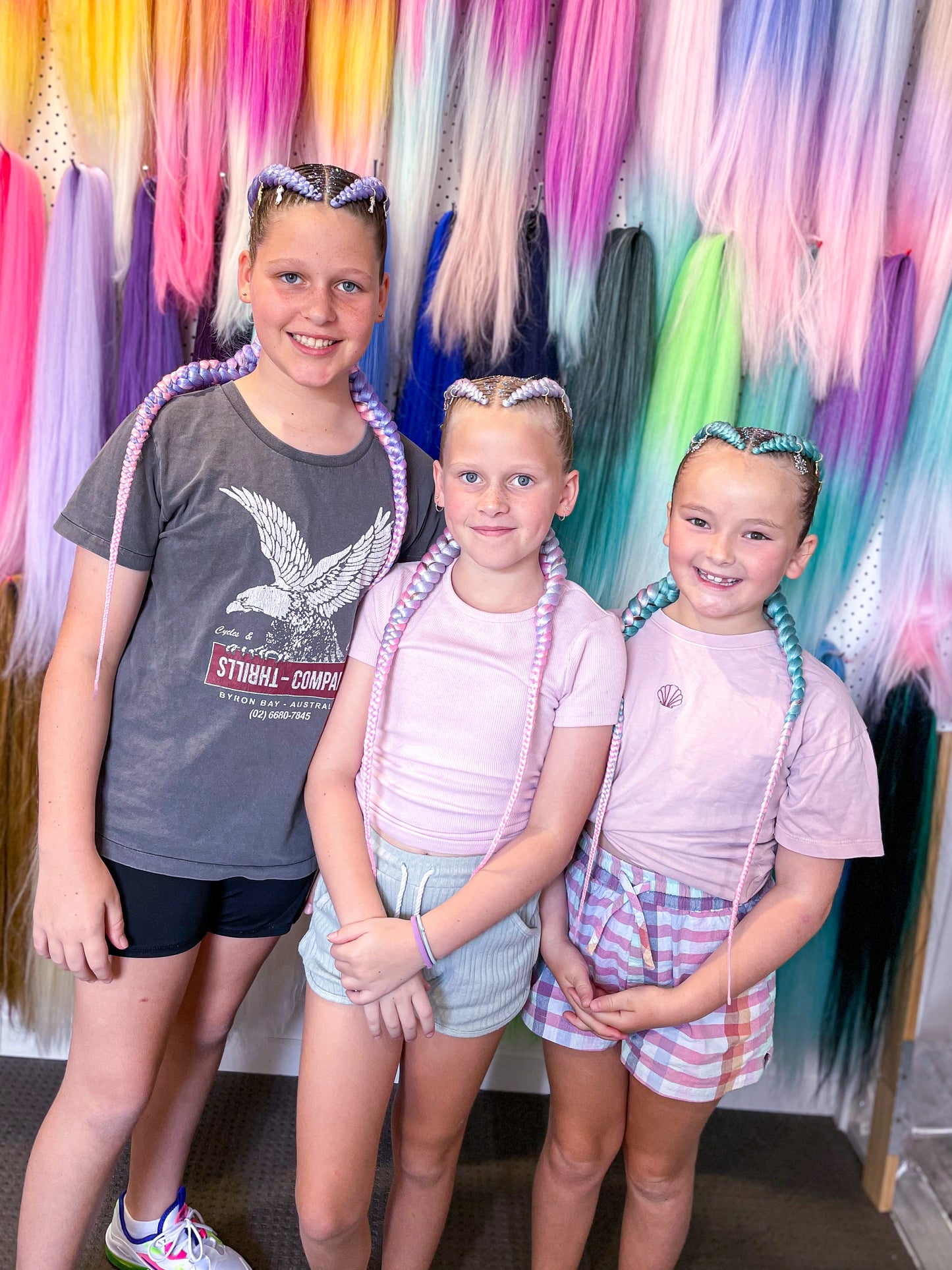 TEAL PINK OMBRÉ Braiding hair extensions