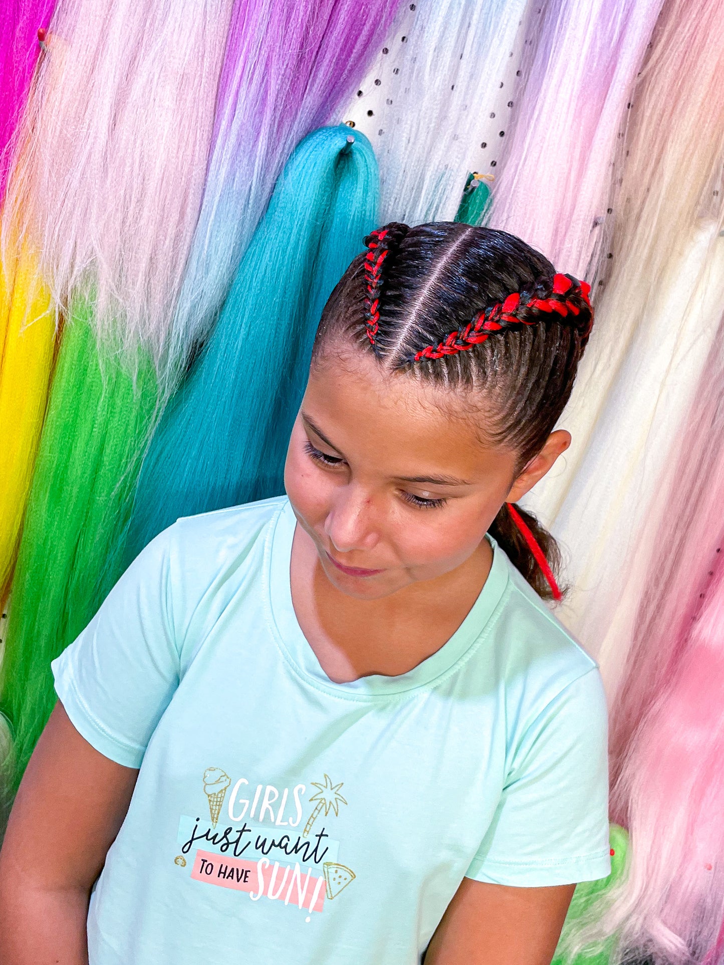 RED Braiding hair extensions