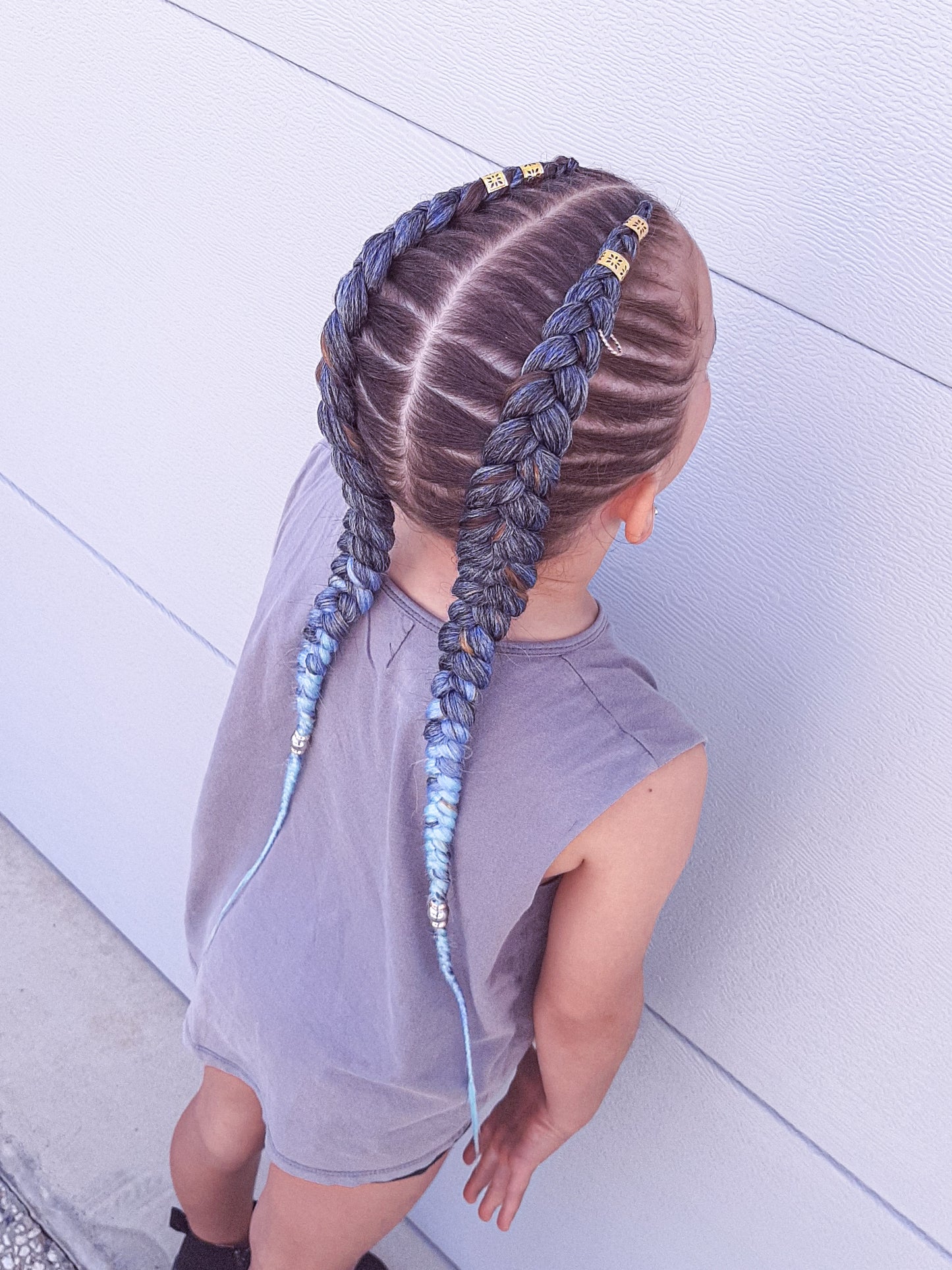 BLACK BLUE AQUA OMBRÉ Braiding hair extensions