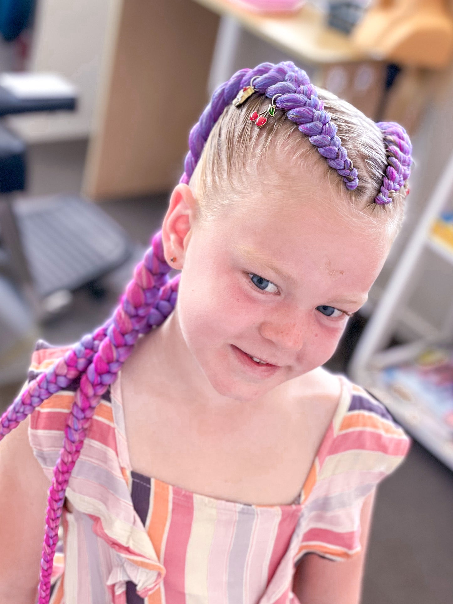 PURPLE PINK OMBRÉ Braiding hair extensions