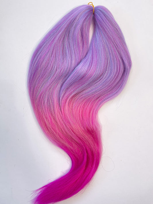 PURPLE PINK OMBRÉ Braiding hair extensions