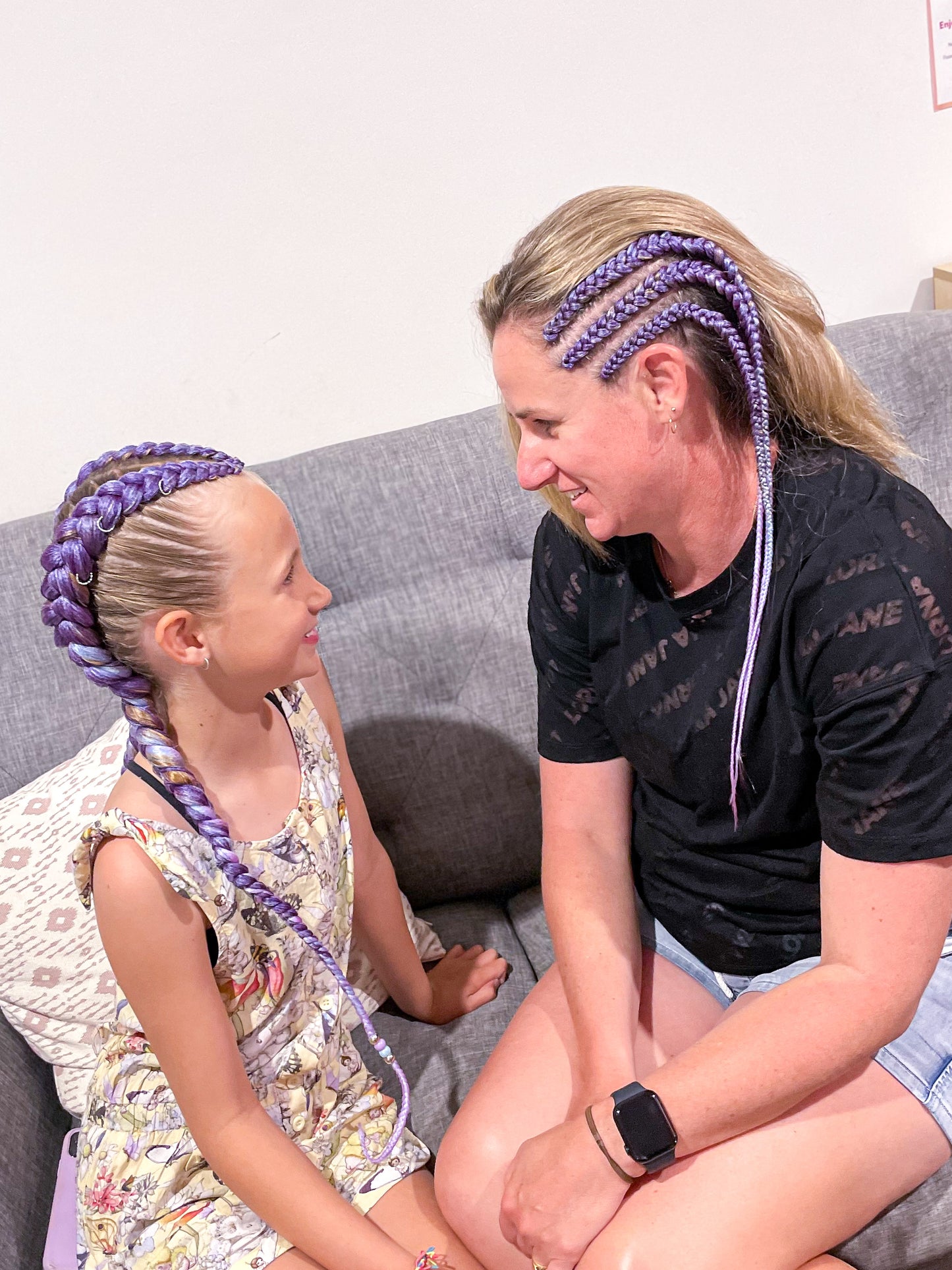 PURPLE AQUA OMBRÉ Braiding hair extensions