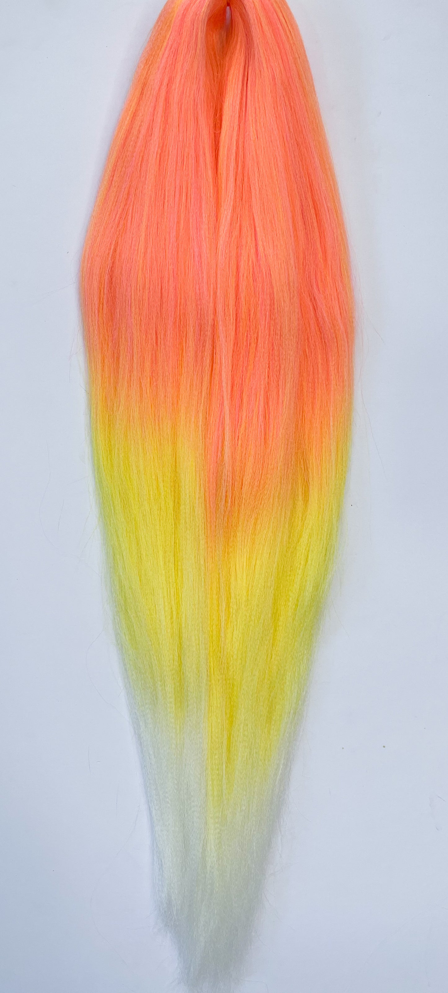 ORANGE YELLOW WHITE OMBRÉ Braiding hair extensions