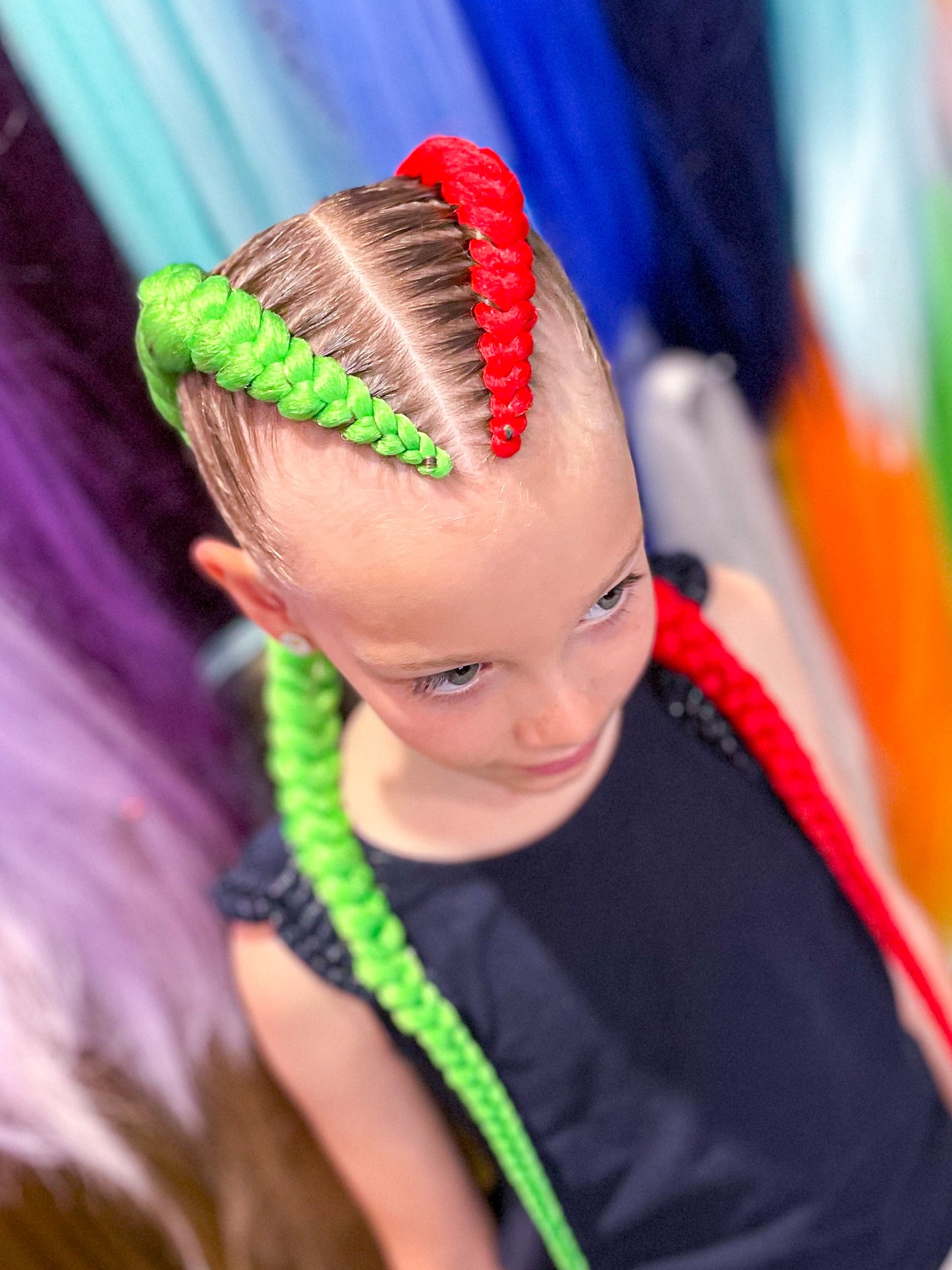 BRIGHT GREEN Braiding hair extensions