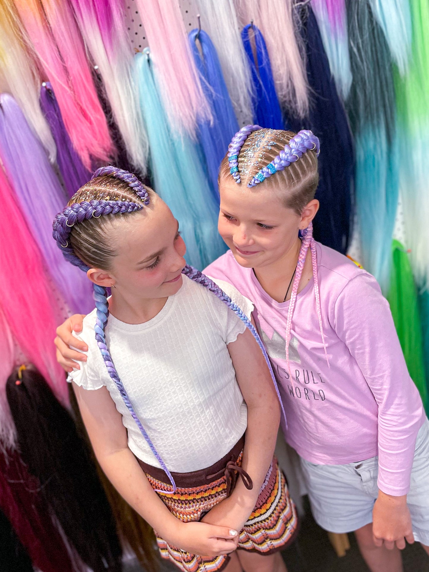 PURPLE AQUA OMBRÉ Braiding hair extensions