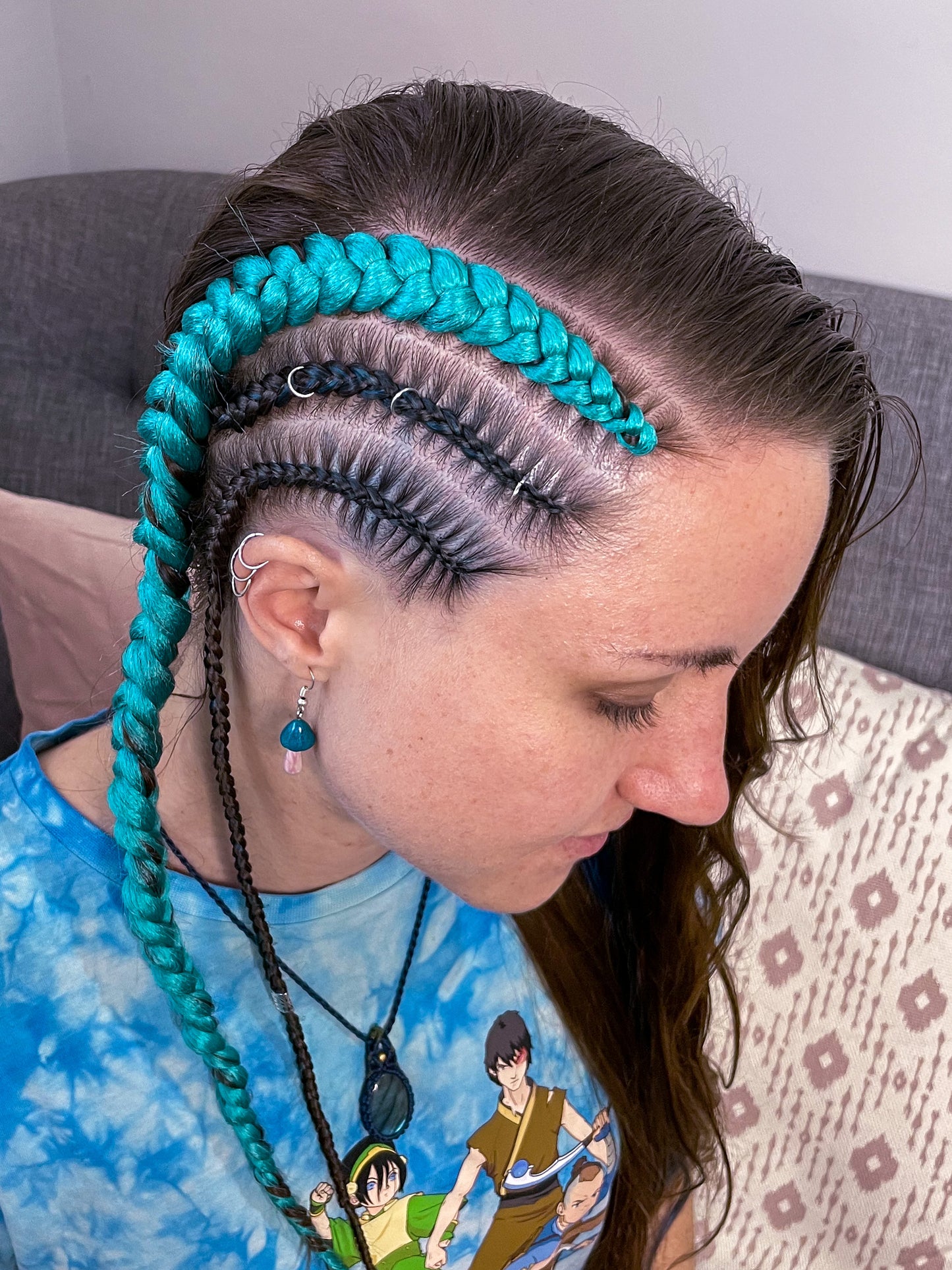 TEAL Braiding hair extensions