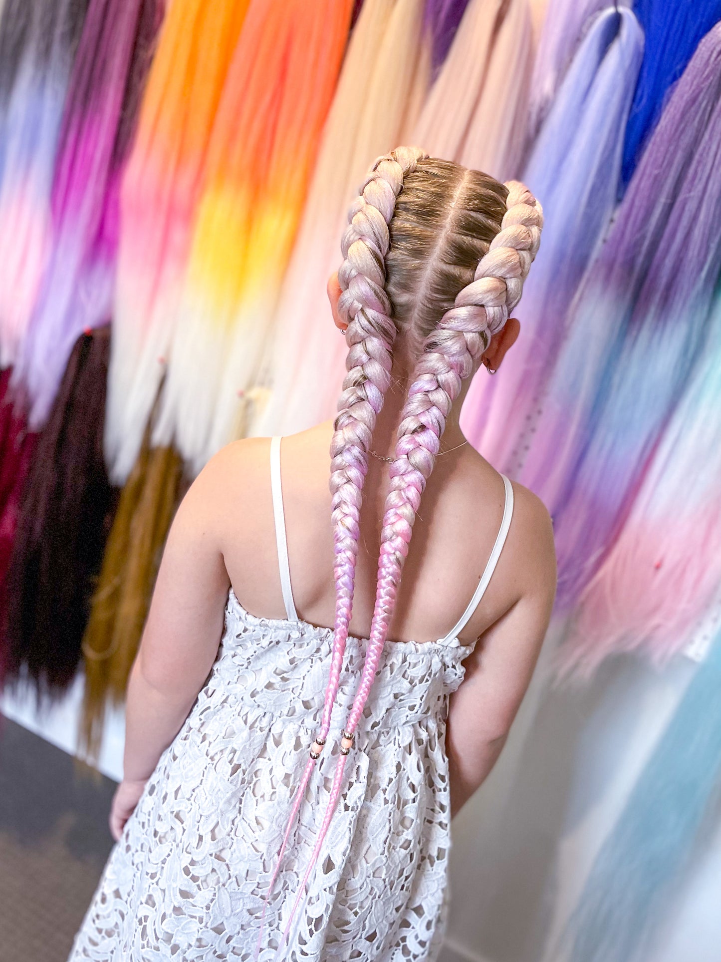 BLOND LILAC PINK OMBRÉ Braiding hair extensions