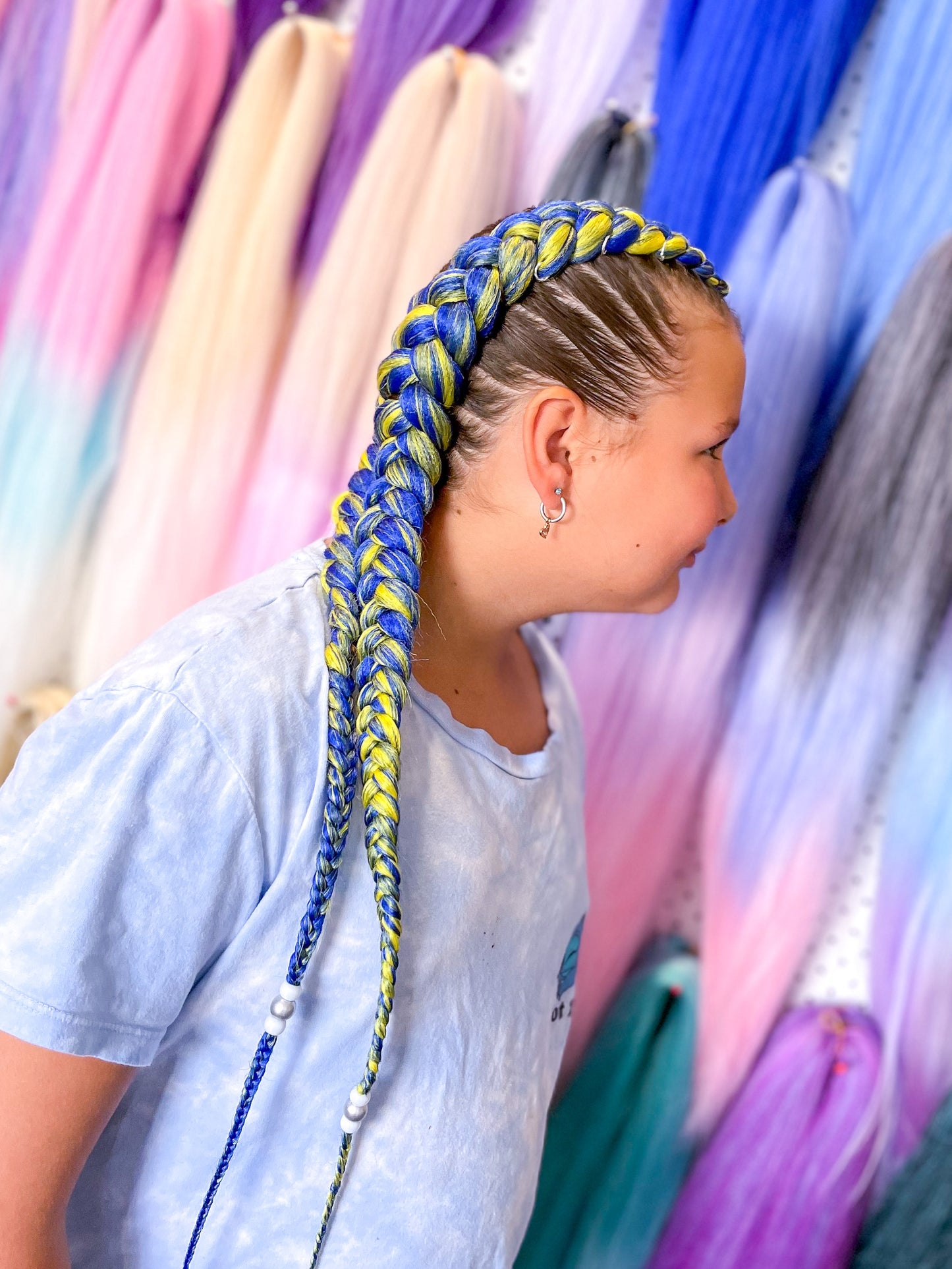 YELLOW Braiding hair extensions