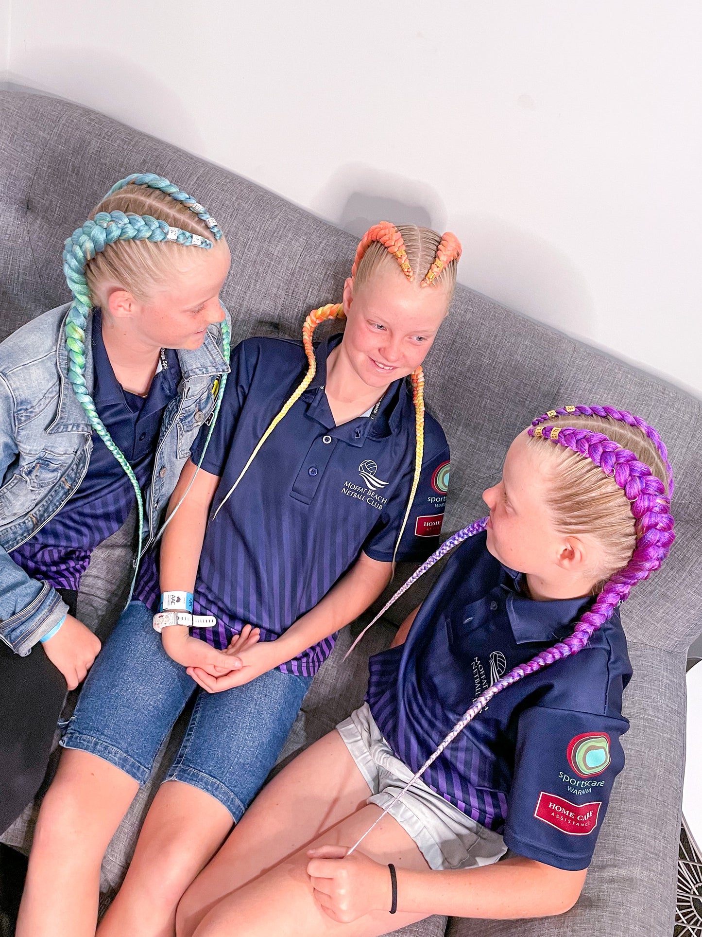 BLUE GREEN OMBRÉ Braiding hair extensions