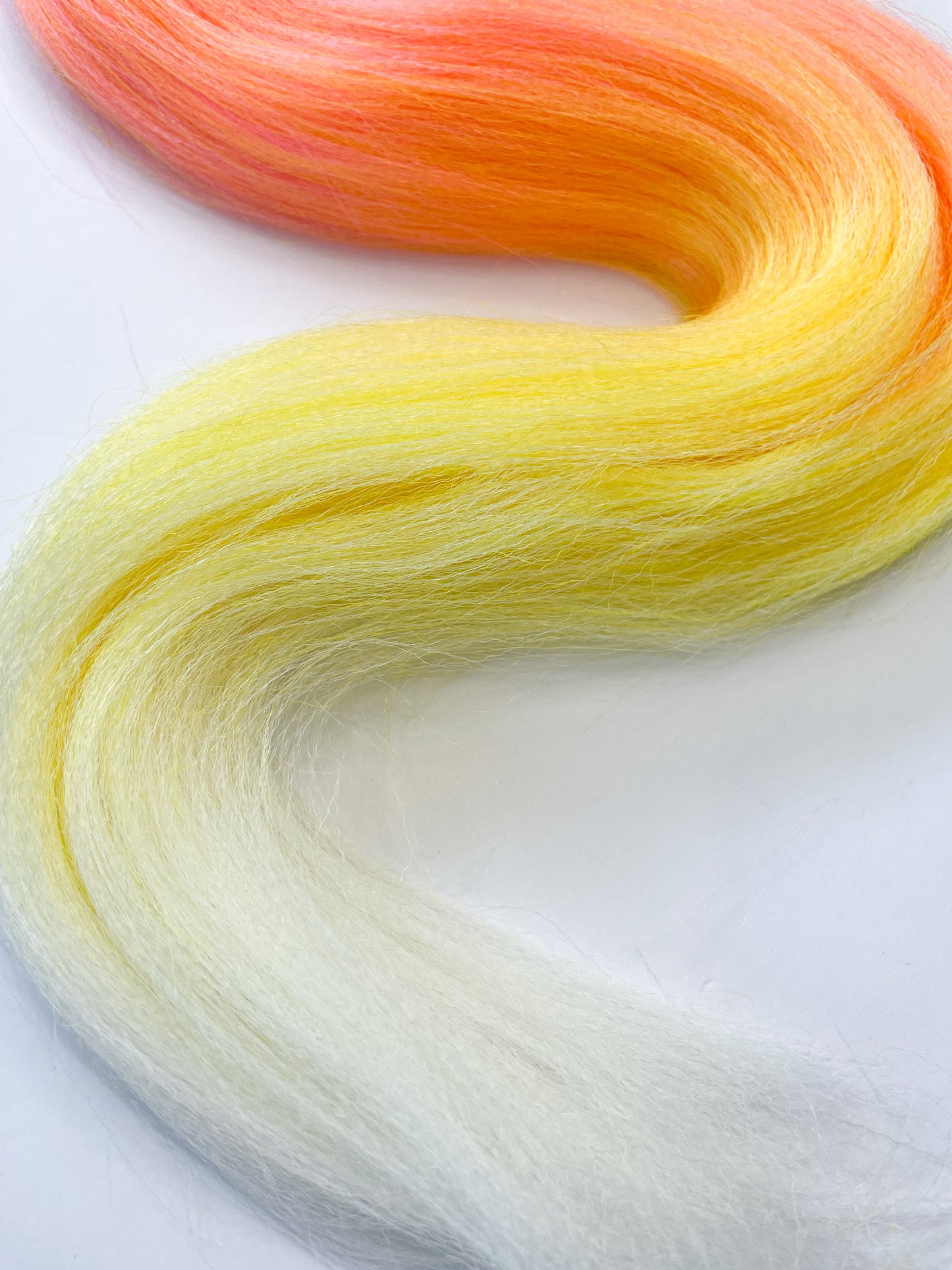 ORANGE YELLOW WHITE OMBRÉ Braiding hair extensions