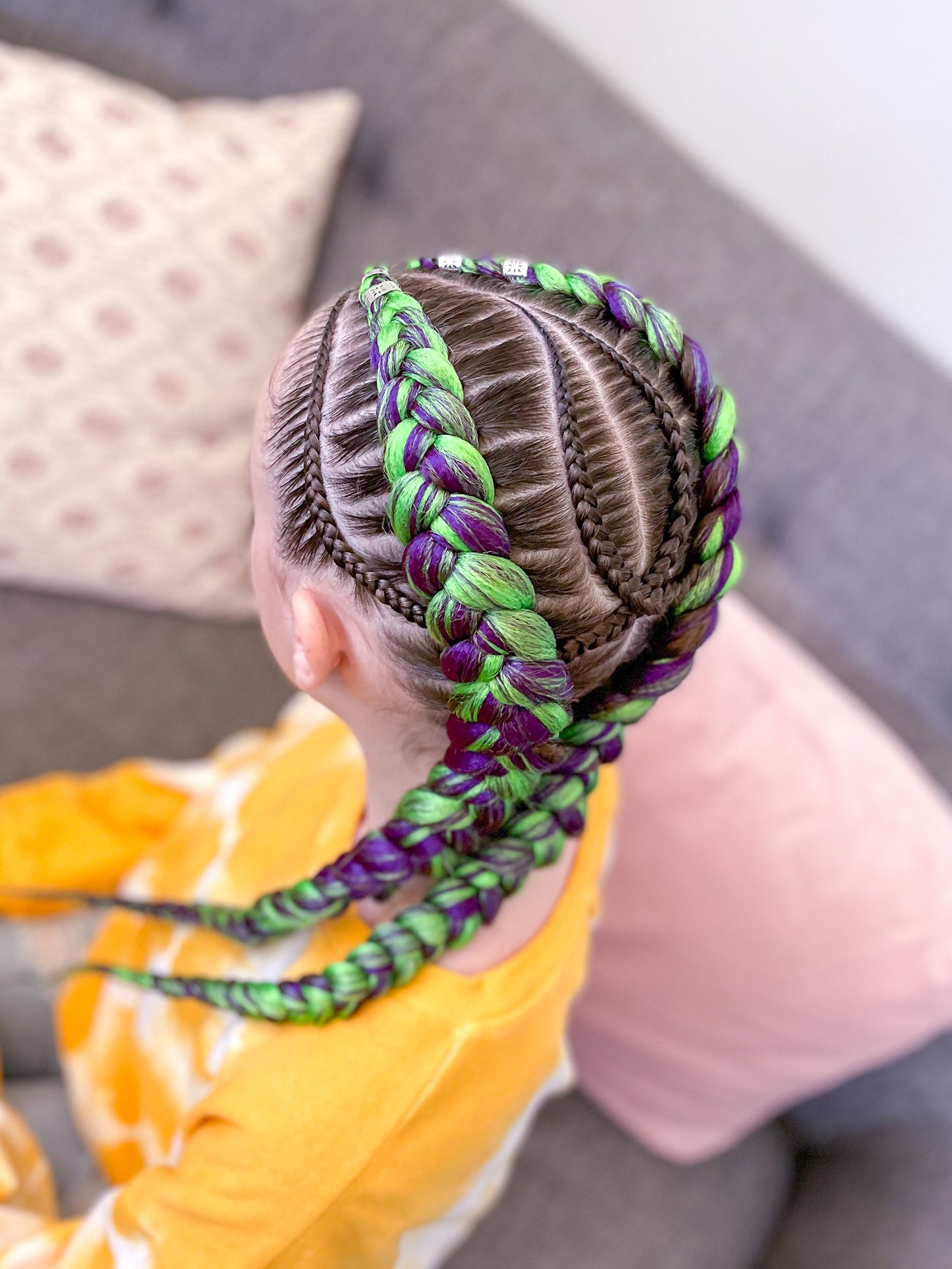 BRIGHT GREEN Braiding hair extensions