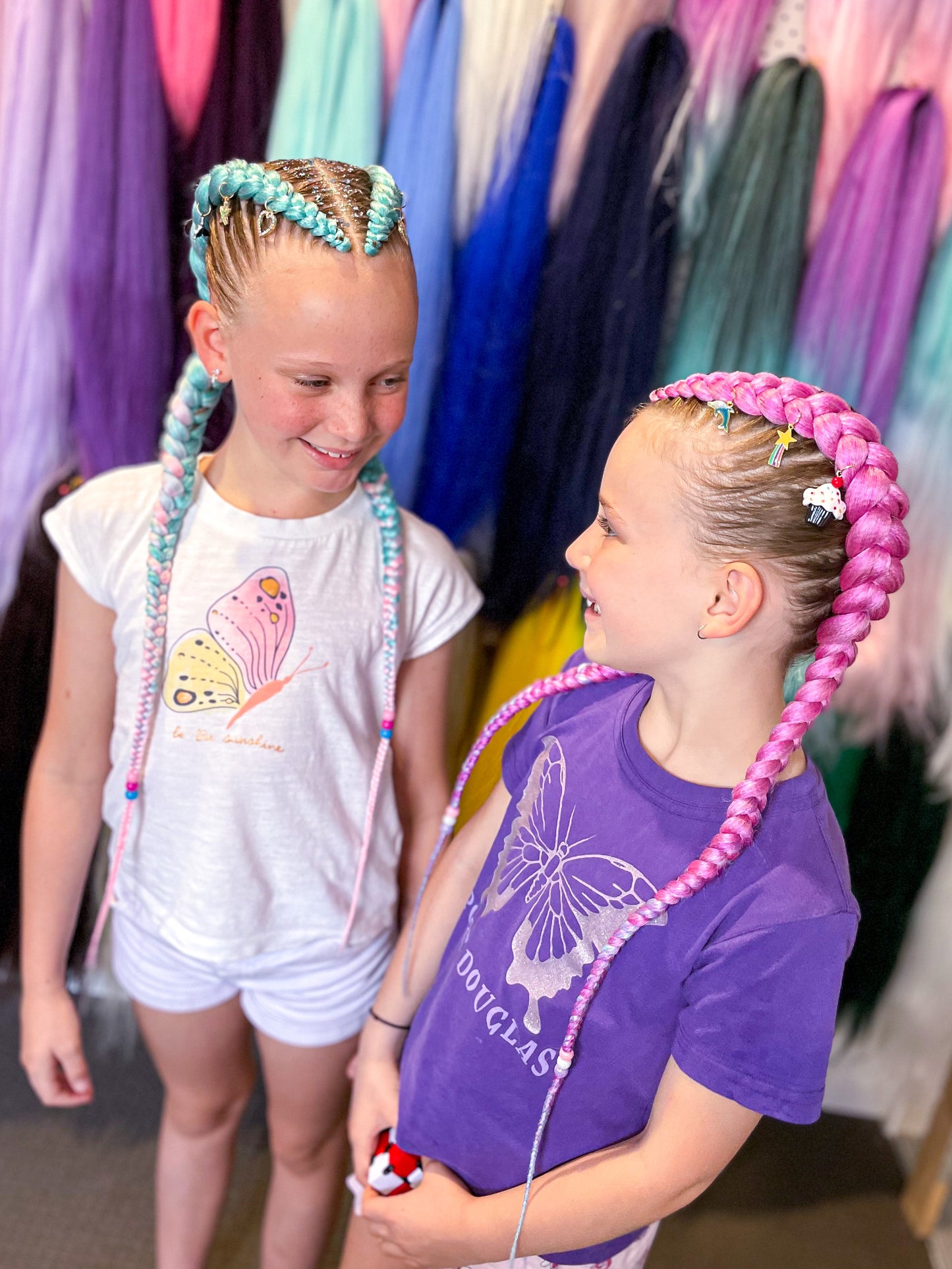 TEAL PINK OMBRÉ Braiding hair extensions