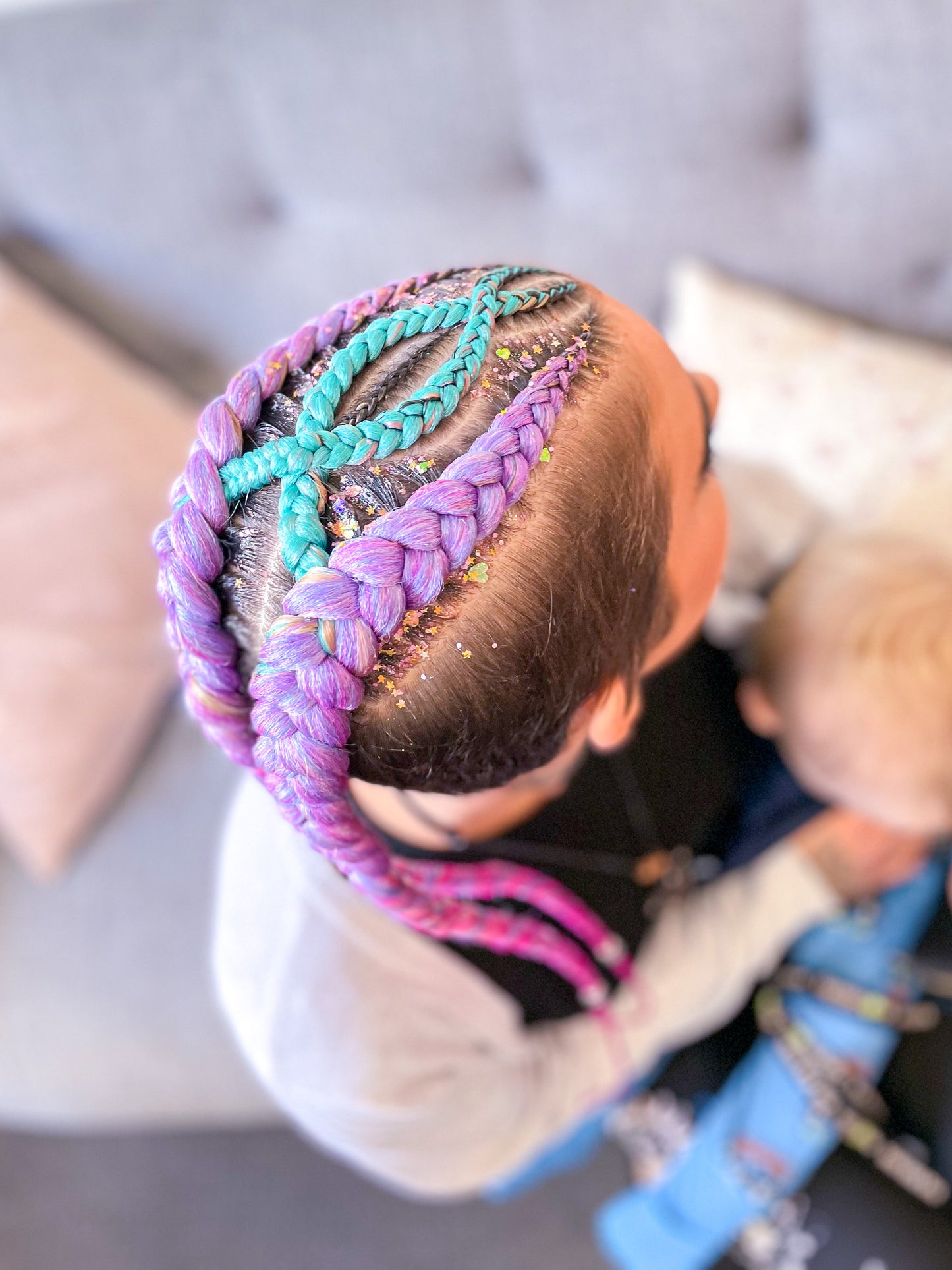 PURPLE PINK OMBRÉ Braiding hair extensions