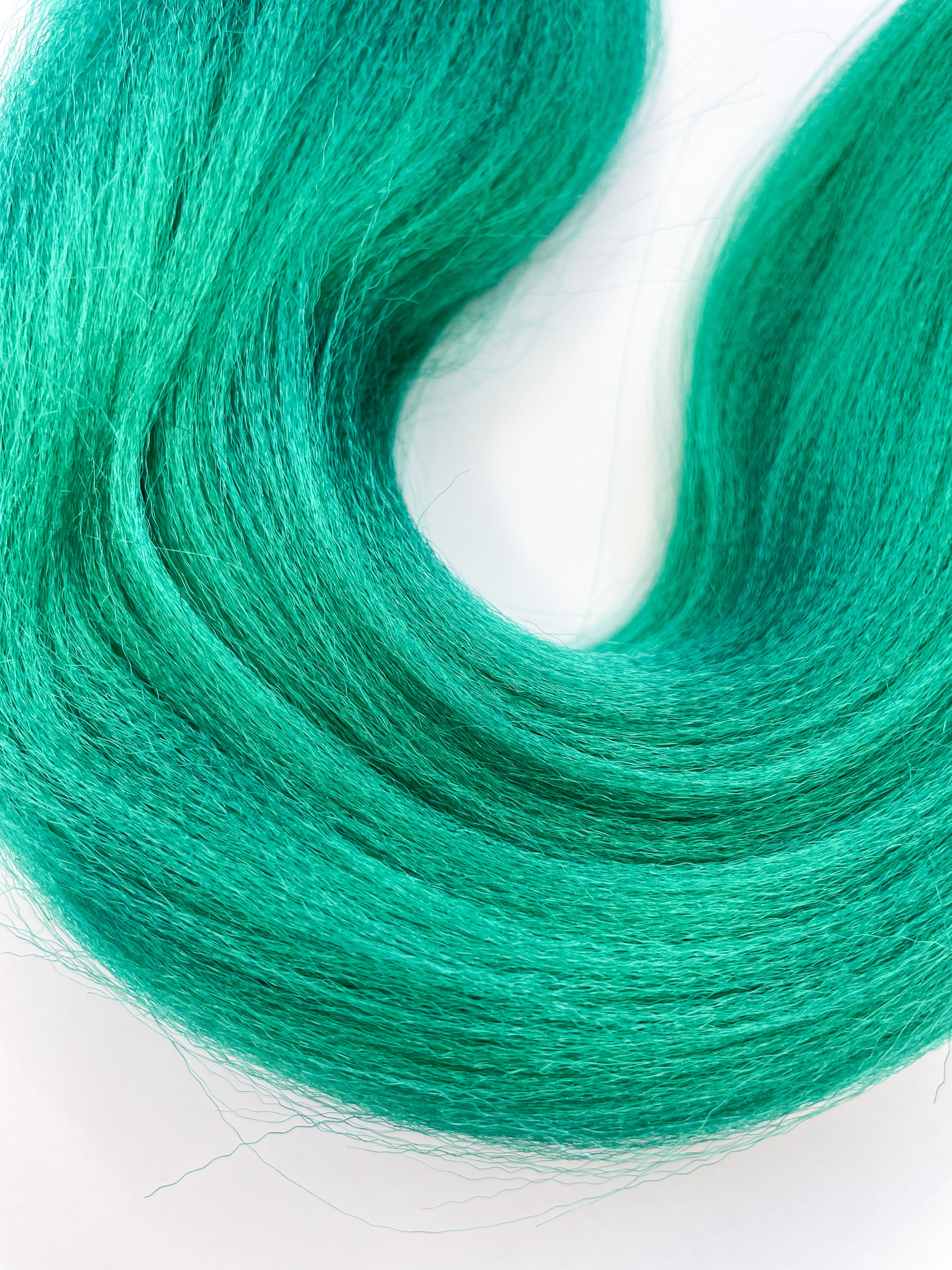 Green hair cheap extensions