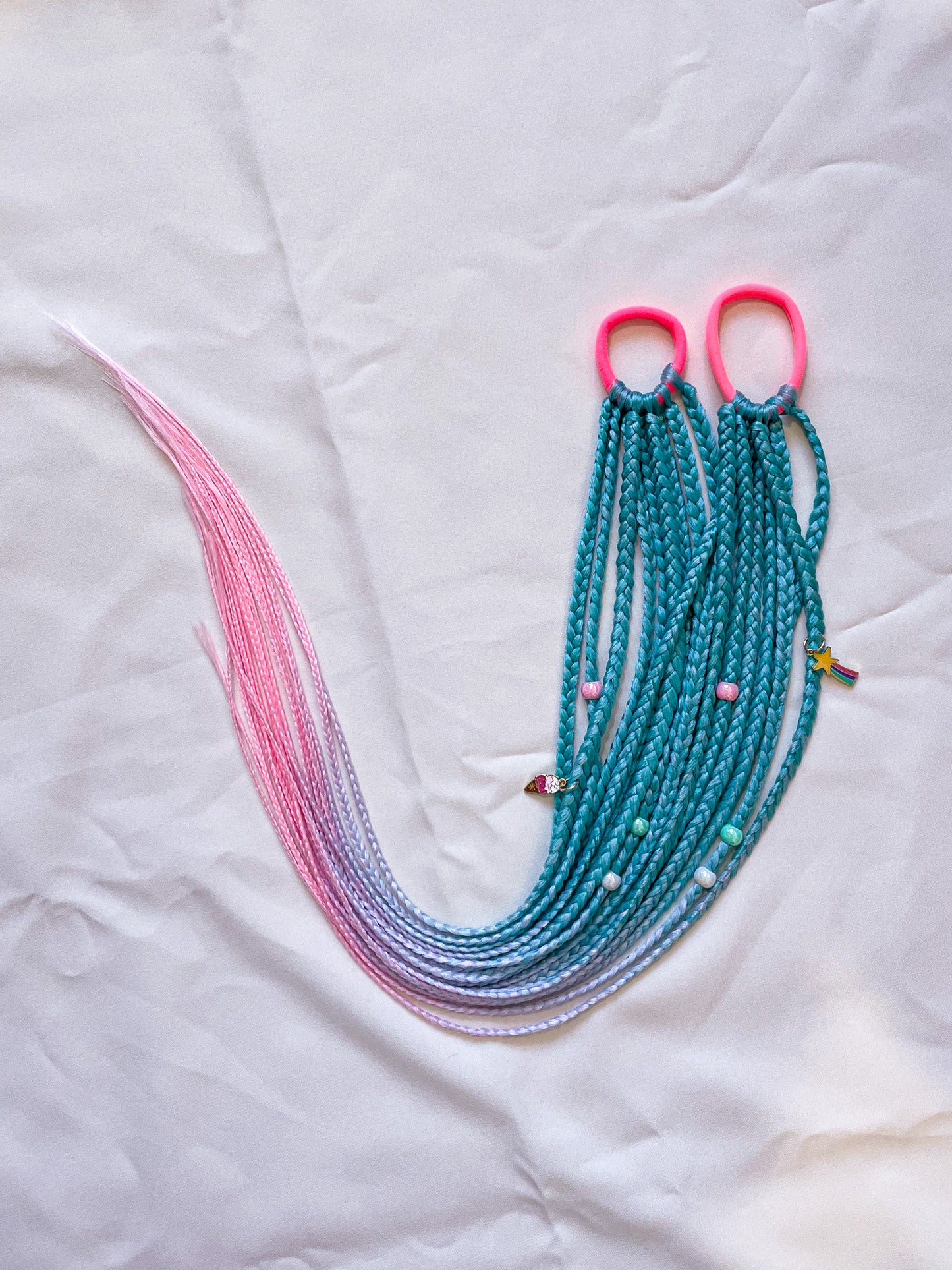 TEAL PINK OMBRÉ Braiding hair extensions