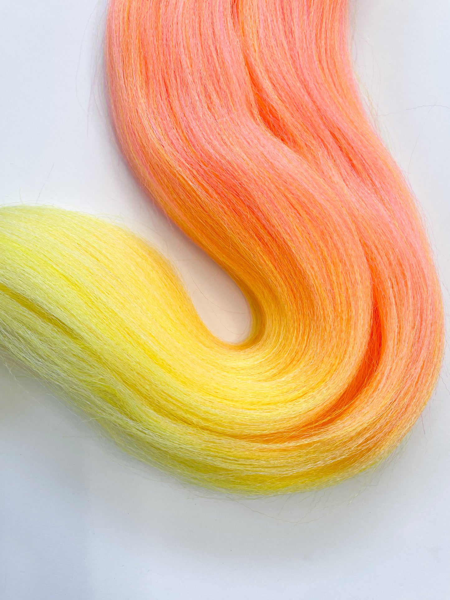 ORANGE YELLOW WHITE OMBRÉ Braiding hair extensions