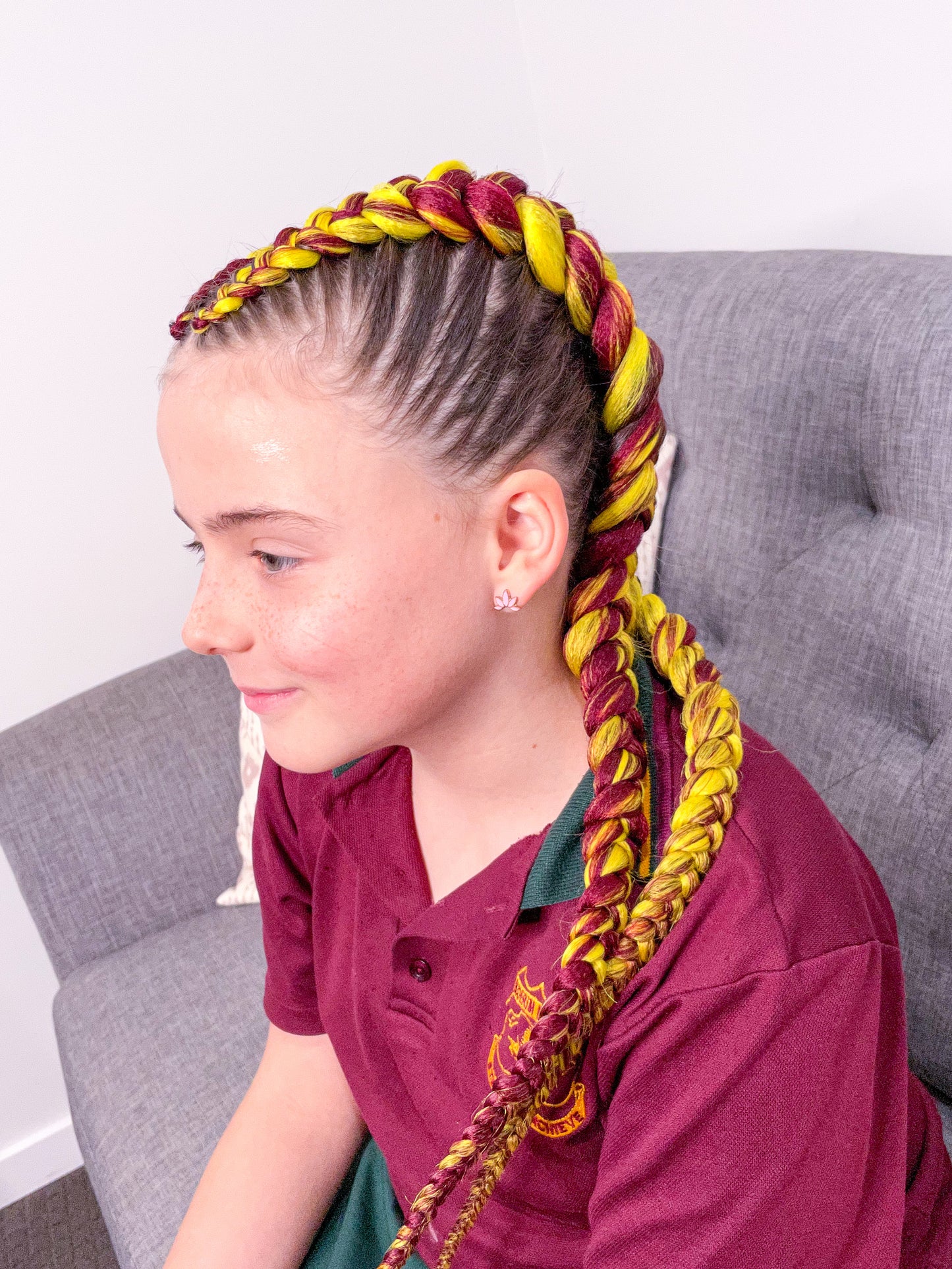 YELLOW Braiding hair extensions