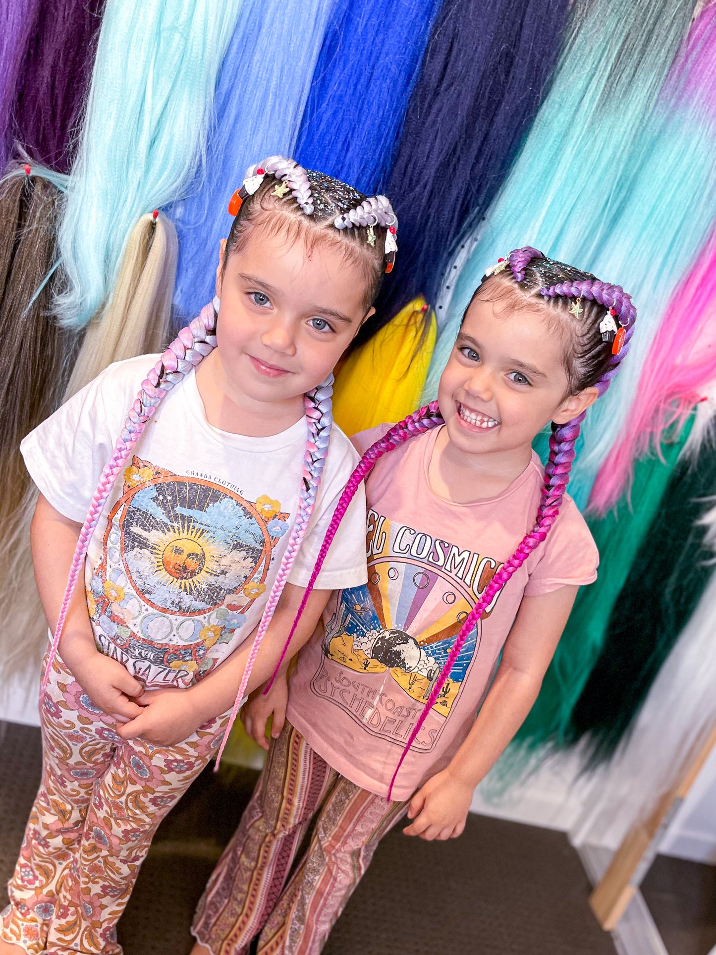 PURPLE PINK OMBRÉ Braiding hair extensions