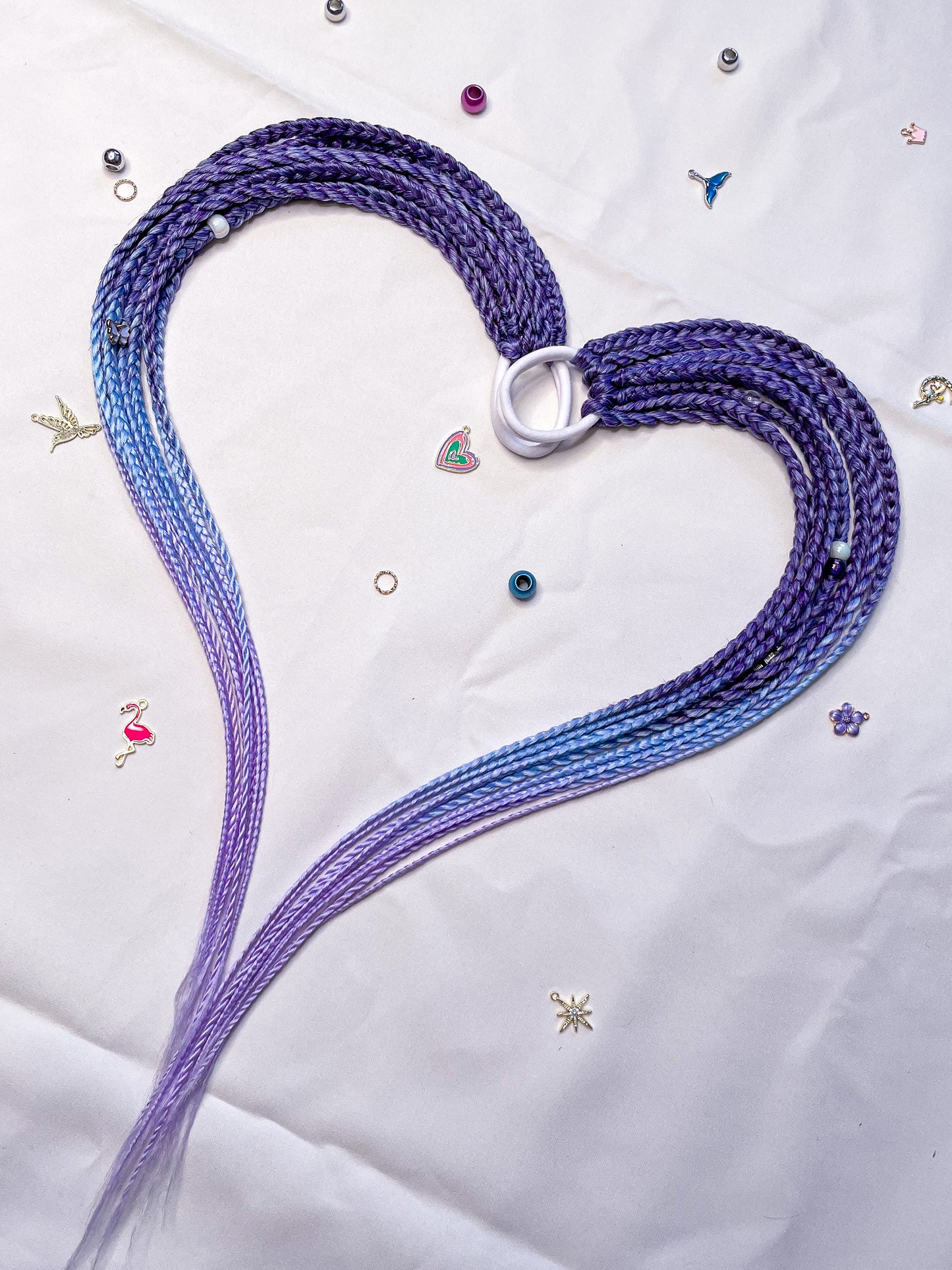 PURPLE AQUA OMBRÉ Braiding hair extensions