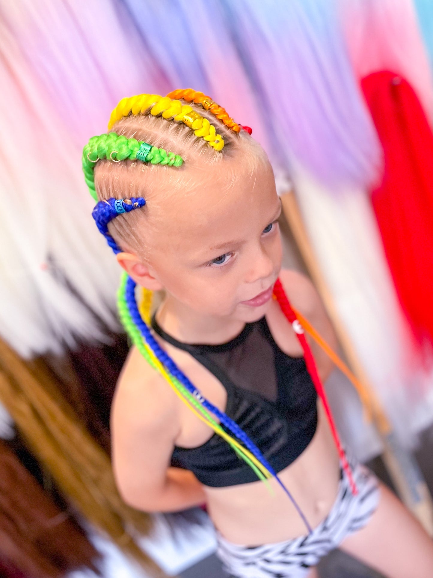 BRIGHT GREEN Braiding hair extensions